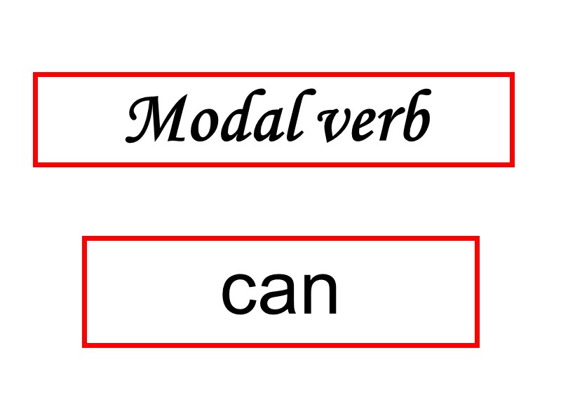 Modal verb can